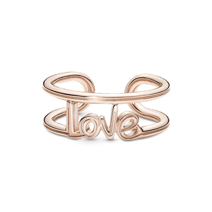 Anillo Abierto Mi Amor Pandora Me Recubrimiento En Oro Rosa 14k