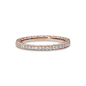Anillo Corazones De Recubrimiento en Oro Rosa de 14k