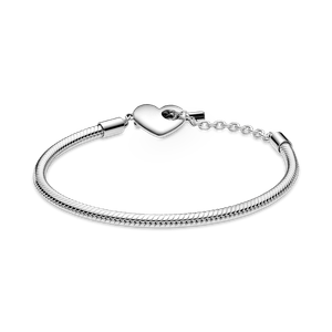 Brazalete Moments Cadena De Serpiente Con Cierre En T Y Corazón