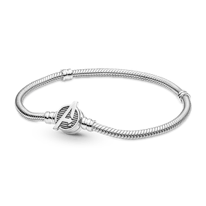 Brazalete Pandora Moments Cadena De Serpiente Con Broche Con Logotipo De The Avengers De Marvel