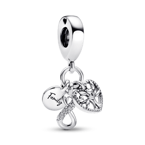 Charm Colgante de familia triple Infinito Pandora Plata Esterlina