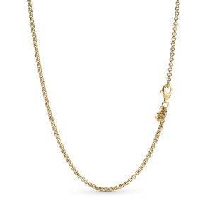 Collar De Cadena Rolo En Recubrimiento Oro 14K