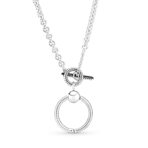 Collar Con Pendiente O Pandora Moments Con Barra T