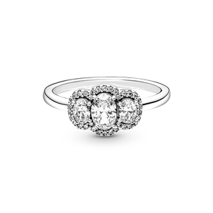 Anillo Vintage En Plata De Ley Tres Piedras
