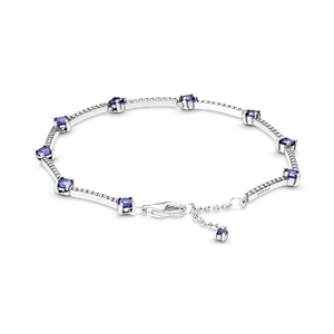 Brazalete de barras con pavé brillante