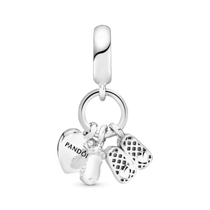 Charm Colgante Biberón Y Zapatos De Bebé