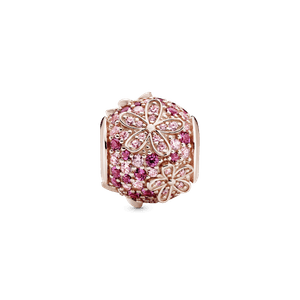 Charm Margarita de pavé rosa