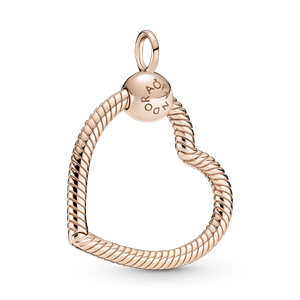 Dije Corazón Pandora Moments Recubrimiento en Oro Rosa de 14k