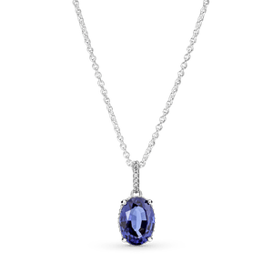 Collar En Plata Halo Brillante