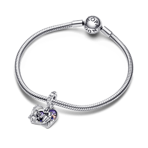 Charm colgante Wall-E y Eve brilla en la oscuridad de Disney Pixar Pandora Plata Esterlina