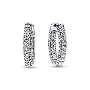 Aretes de aro Hilera de pavé Pandora Timeless