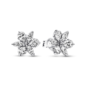 Aretes de botón Racimo herbario reluciente