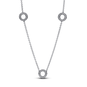 Collar de Cadena Círculos de Pavé