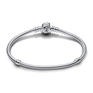 Brazalete Pandora Moments Cadena de Serpiente con Cierre Rosa Floreciendo