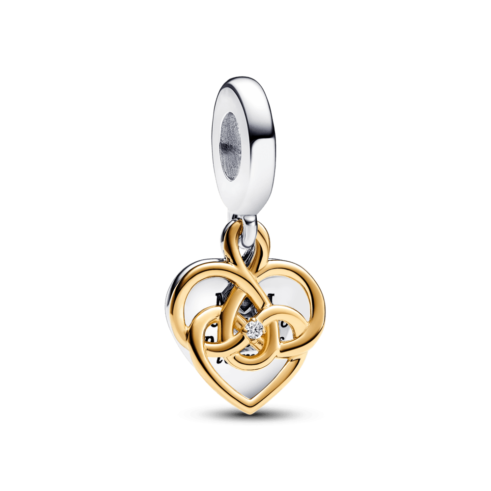 Charm Colgante Doble Grabable Mama con un Diamante Sintético Creado en ...