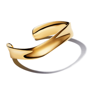 Brazalete Rígida Ancha Abierta Forma Orgánica