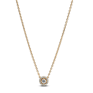 Collar Halo Redondo en Pavé