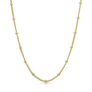 Collar Cadena de cuentas Recubrimiento en Oro de 14k