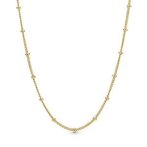 Collar Cadena de cuentas Recubrimiento en Oro de 14k