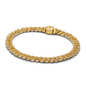 Brazalete Cadena Cubana en Pavé