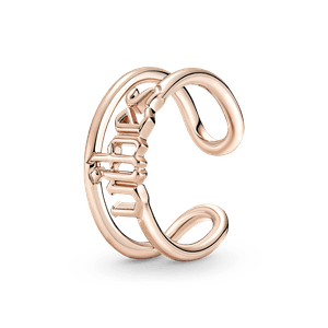 Anillo abierto Vibras Pandora ME Recubrimiento en Oro Rosa 14k