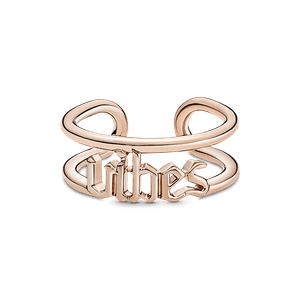 Anillo abierto Vibras Pandora ME Recubrimiento en Oro Rosa 14k