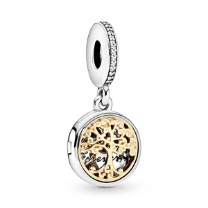 Charm Colgante Raíces Familiares Dos Tonos