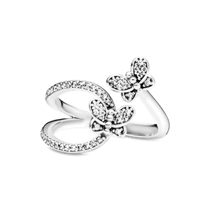 Anillo abierto Mariposa reluciente