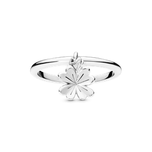 Anillo Trébol de cuatro hojas colgante