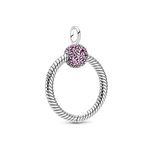 Dije O Pandora Moments pequeño Pavé rosa