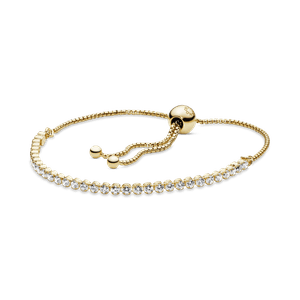 Brazalete De Tenis Deslizante Recubrimiento en Oro de 14k