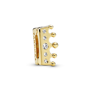 Charm Clip Sujetador Corona Recubrimiento en Oro de 14k Reflexions