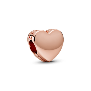 Charm Corazón para Grabar Rosa