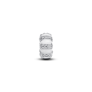 Charm de Clip Esmalte y Gemas Blanco