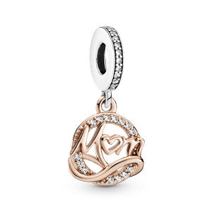 Charm Colgante De Dos Tonos Mamá