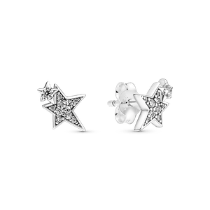 Aretes De Botón En Plata De Ley Halo Brillante