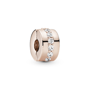Charm Sujetador Hilera reluciente Recubrimiento en Oro Rosa de 14k