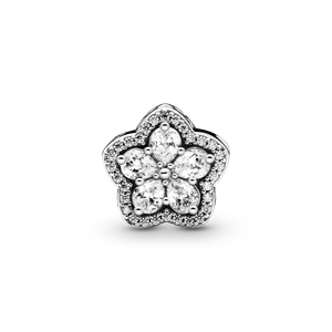Charm con pavé de copo de nieve brillante