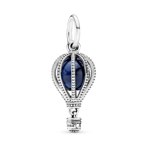 Charm Colgante De Viaje Globo Aerostático Azul Oscuro
