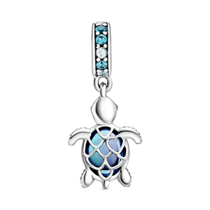 Charm Colgante Tortuga De Mar De Cristal Murano
