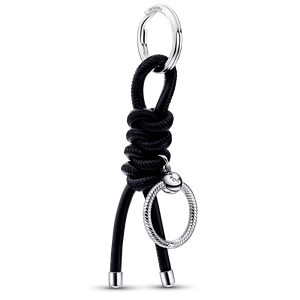 Llavero para charms de tela sin cuero Pandora Moments Pandora Plata Esterlina