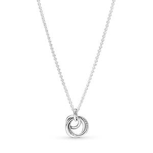 Collar Con Pendiente Círculos Entrelazados Familia Por Siempre