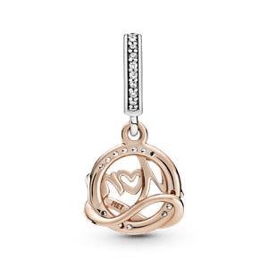 Charm Colgante De Dos Tonos Mamá