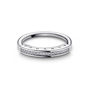 Anillo I-D en pavé Pandora Signature Pandora Plata Esterlina
