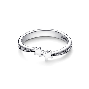 Anillo Estrellas fugaces relucientes Pandora Plata Esterlina