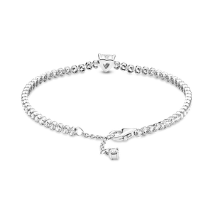 Brazalete En Plata De Ley Corazón Brillante