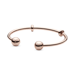 Brazalete rígido abierto Pandora Moments en Recubrimiento en Oro Rosa de 14k