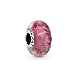 Charm de Cristal Murano Rosa Fantasía de Ondas