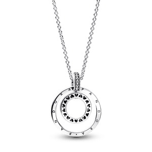 Collar con pendiente en pavé y cuentas Pandora Signature