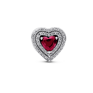 Charm Corazones relucientes en niveles Pandora Plata Esterlina